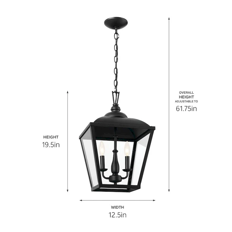Kichler 52474 Dame 2 Light 13  Wide Taper Candle Pendant