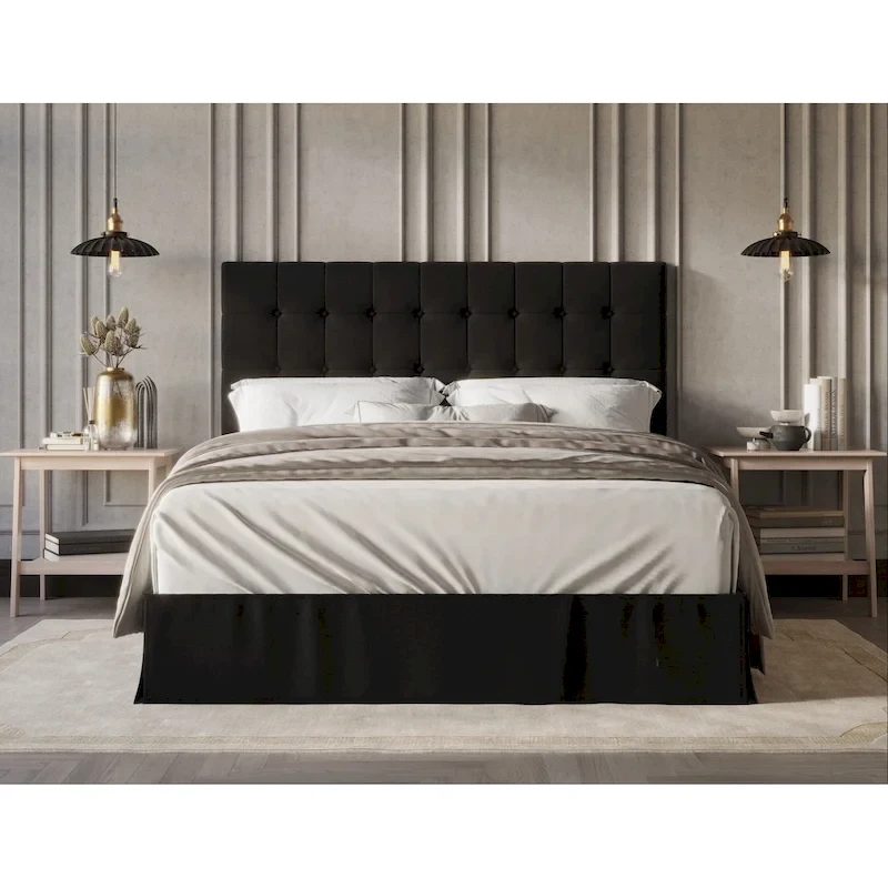 Larry Tufted Upholstered Panel Bed