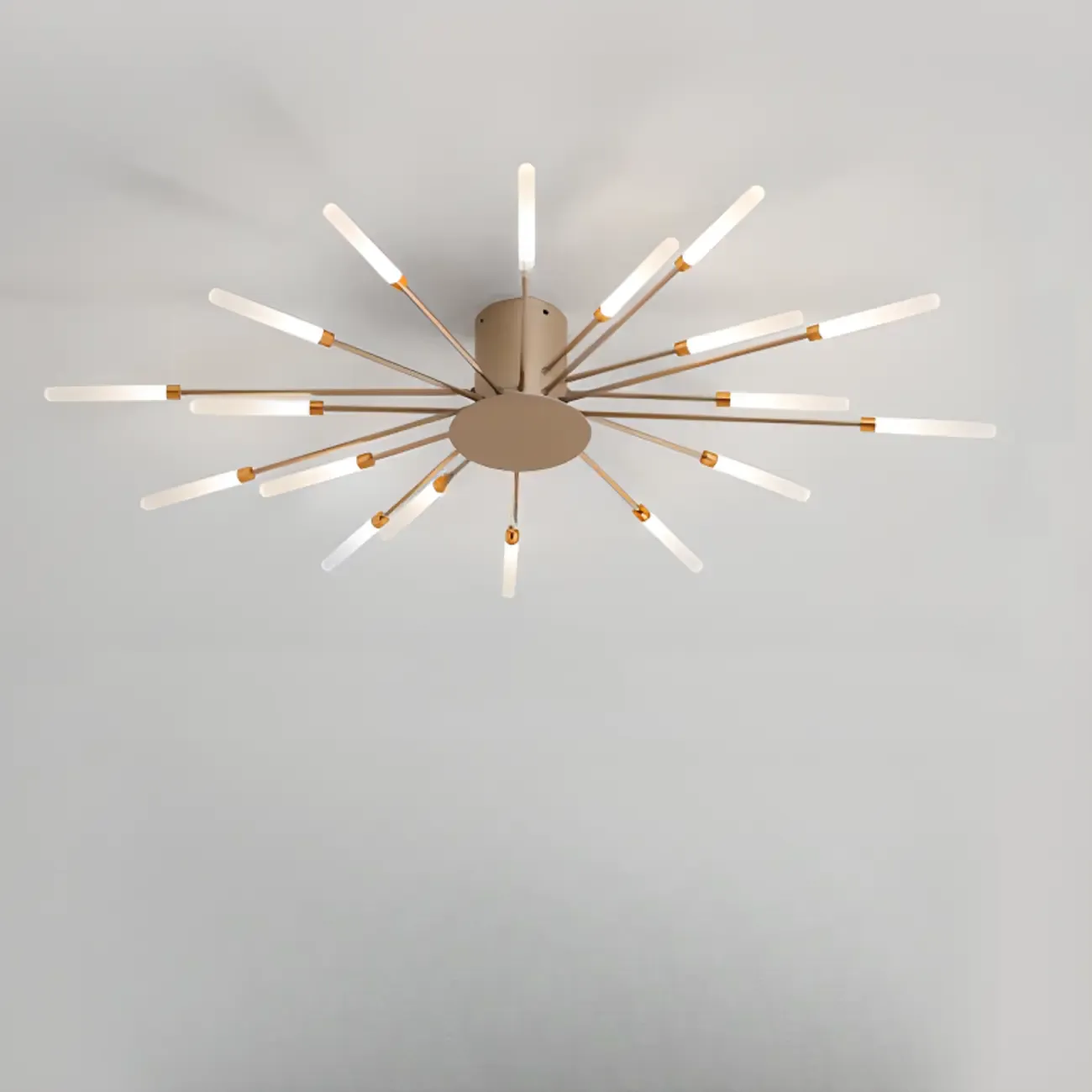 Modern Gold Sunburst LED Flush Mount Ceiling Light