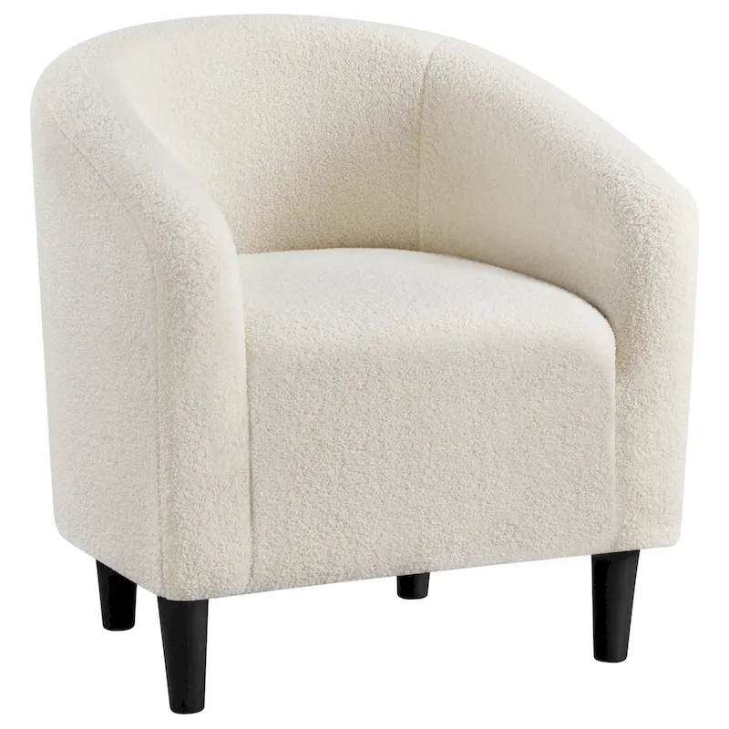 Yaheetech Club Chair Accent Barrel Chair Upholstered Arm Chair