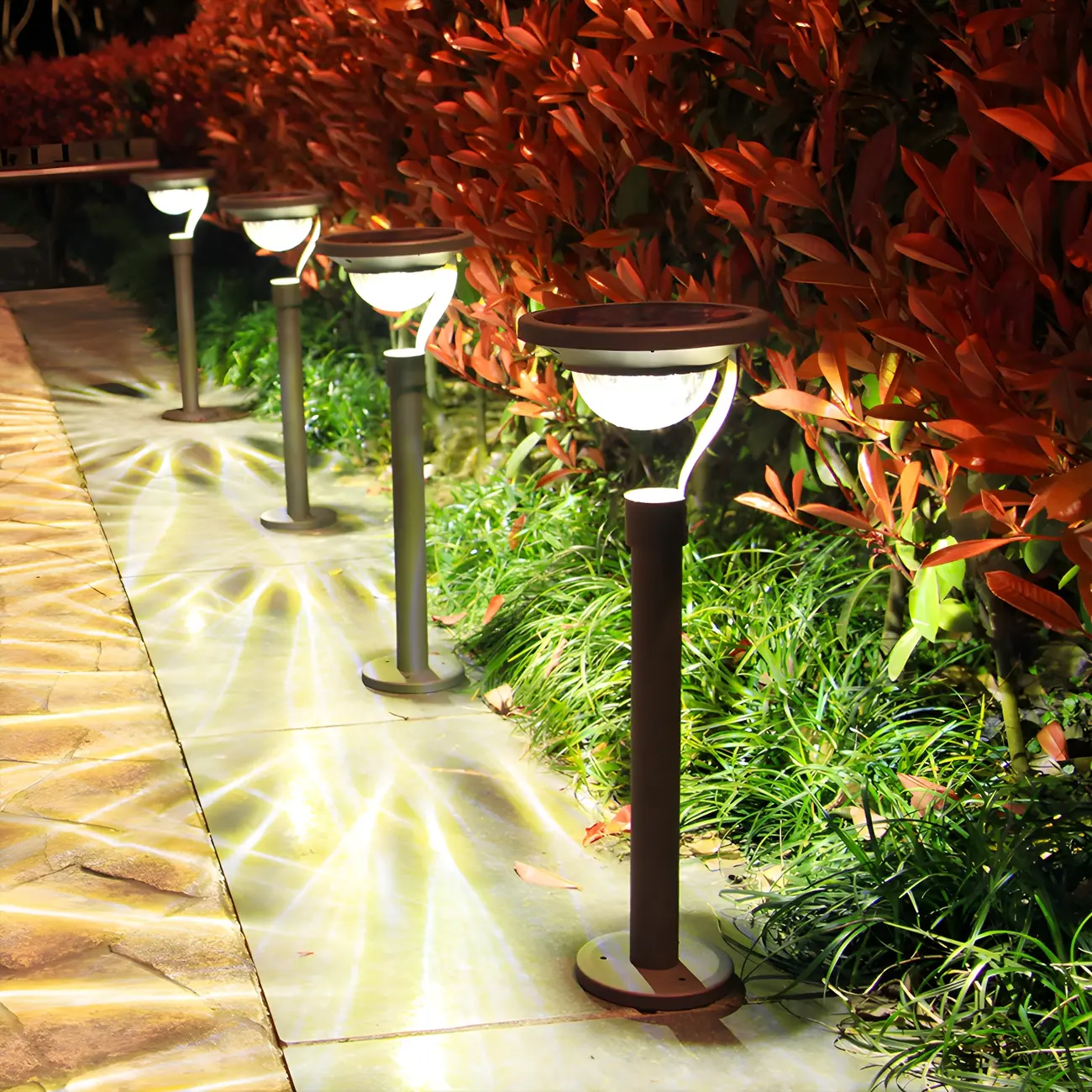 Modern Solar Hemisphere Clear Shade Landscape Lighting