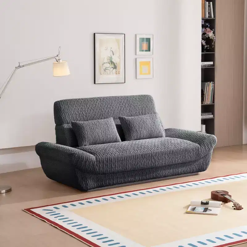 EHMKNP 2-Seater Sailboat Elliptical Sofa  High-Density Compressed Foam Luxury Living Room Couch