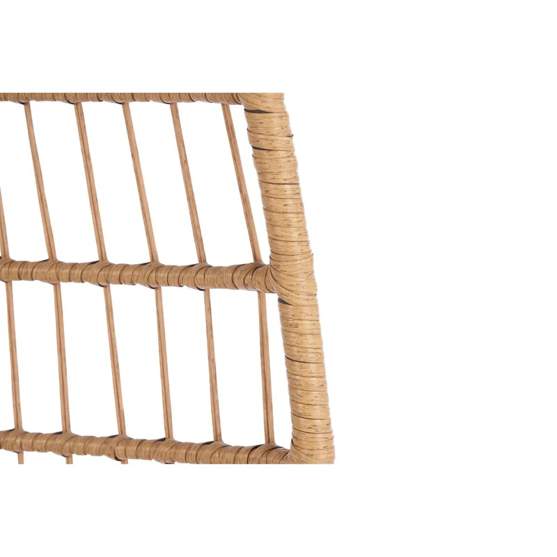 Steel Frame Wicker Egg Chair Max 440lb Capacity