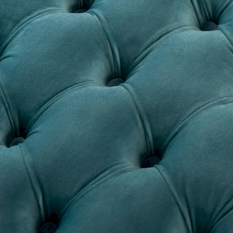 Tufted Velvet Ottoman