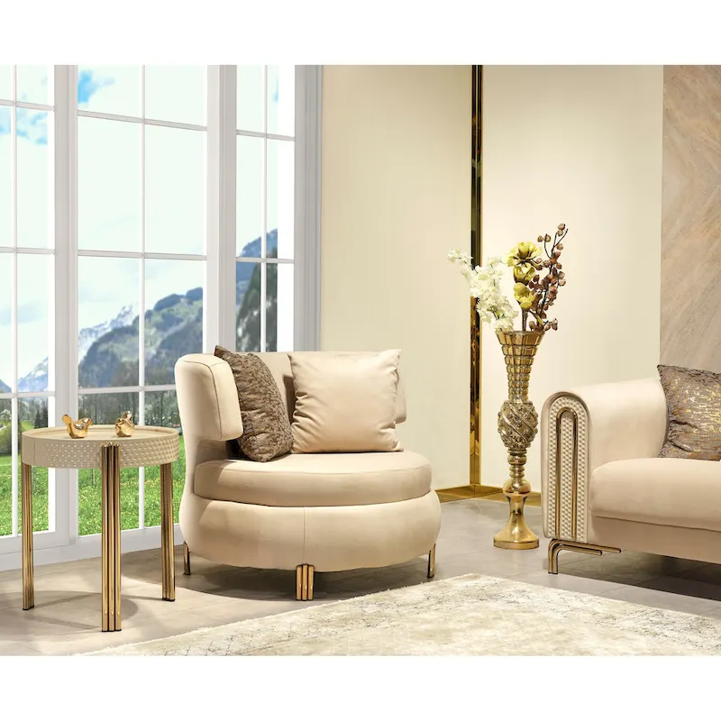 Parisle 4 Pieces Living Room Sets 2 Sofa 2 Chair 1 Coffe Table