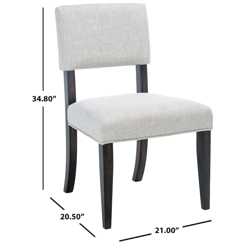 SAFAVIEH Couture Alcinda Wood Dining Chair (Set of 2) - 21 W x 20.5 L x 34.75 H - 21Wx24Dx35H