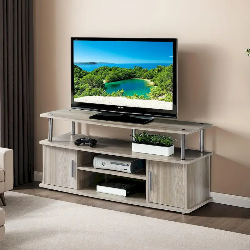 Convenience Concepts Designs2Go Monterey 55 inch TV Stand with Cabinets and Shelves