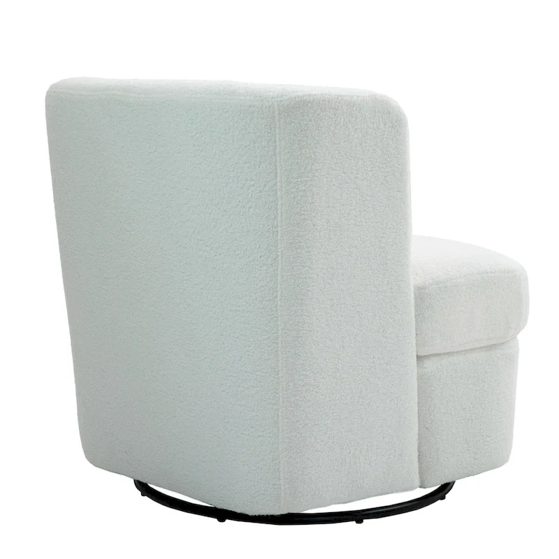 Swivel Accent chairs With Boucle Linen Fabric Set of 2