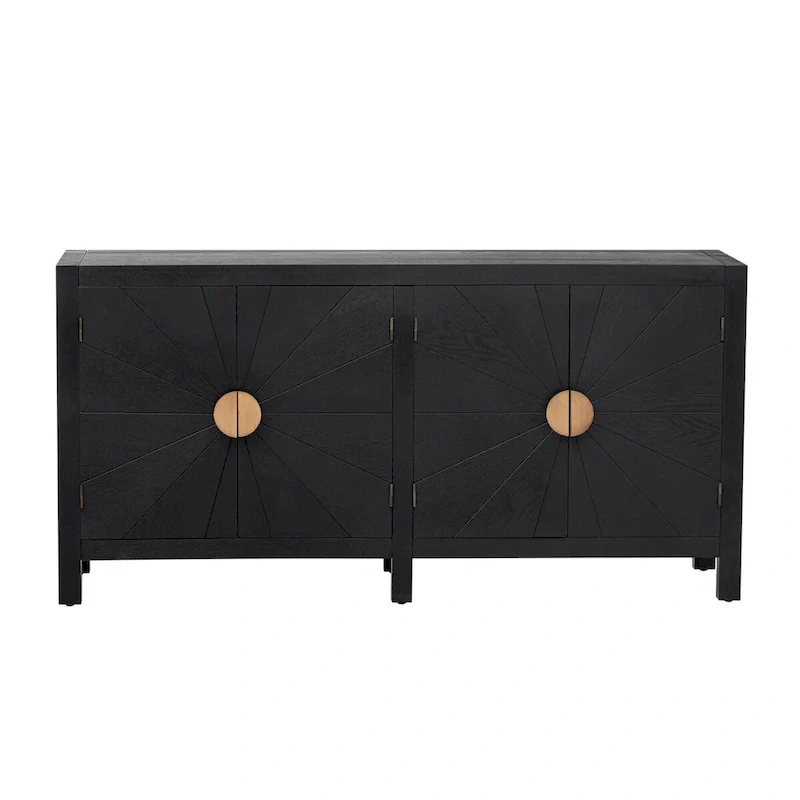 Ash Veneer 60 Sideboard Cabinet with Adjustable Shelves