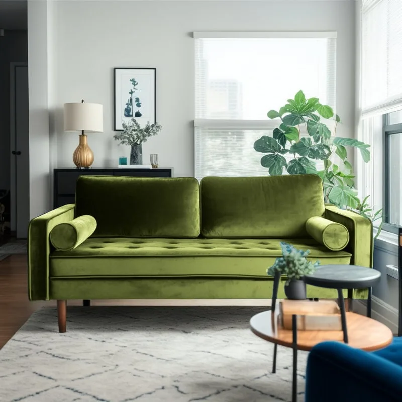 Lando 70 Velvet Square Arm Sofa