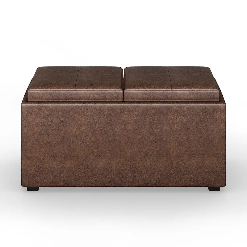 Fabric-Upholstered 3-Piece Ottoman Set
