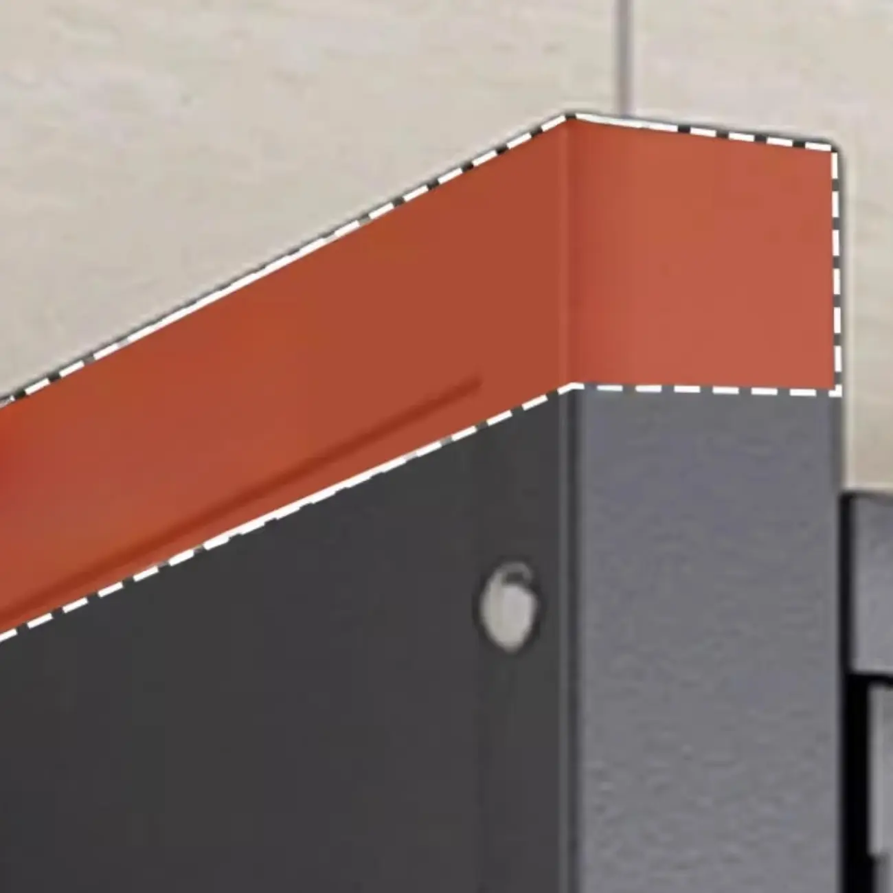 Modern Metal Adjustable Shelving Narrow Sideboard