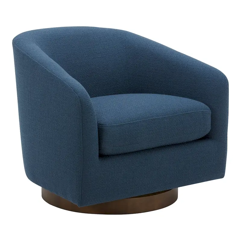 Aurelle Home Modern Upholsted Swivel Barrel Chair