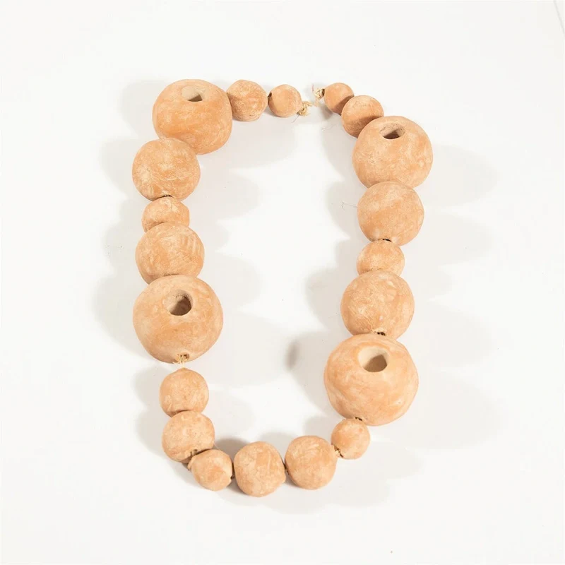 Beads Taper Holder White Wash 43 x3.5 x3  - White Wash - White Wash