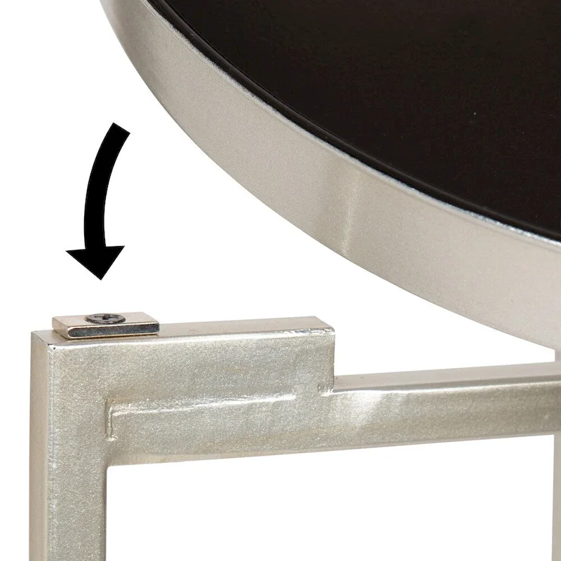 Kate and Laurel Celia Round Metal Foldable Tray Table - 14x14x25.75