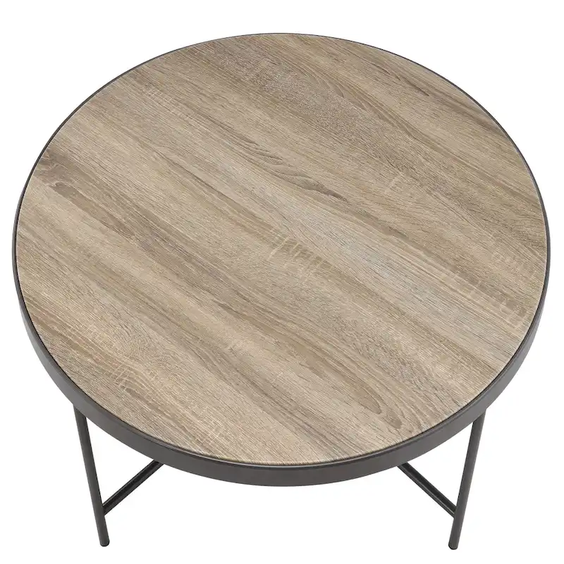 Xana Weathered Grey Oak and Black Coffee Table