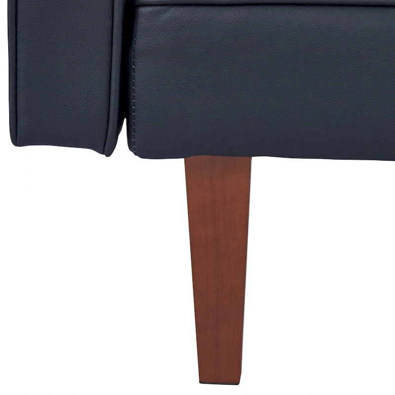 Convertible Sofa Bed Adjustable Fabric Couch Sleeper Modern Recliner Reversible Loveseat Folding Daybed Guest Bed with 2 Pillows