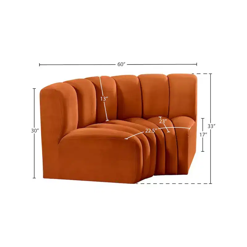 Meridian Furniture,Arc Velvet Modular Sofa