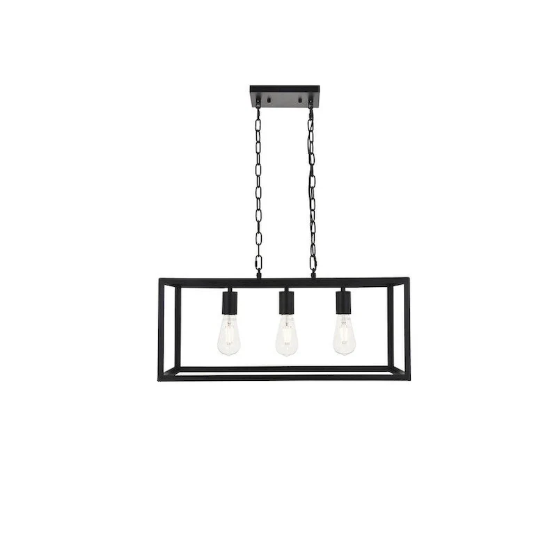 Resolute 3 light black Pendant