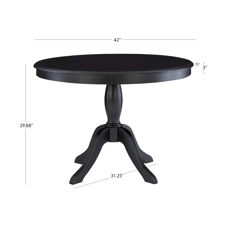 Josie Round Solid Wood Pedestal Table
