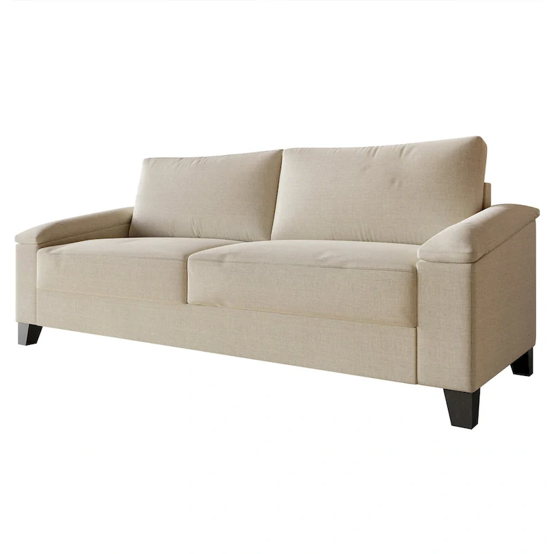 Simple Style Linen Upholstered Sofa