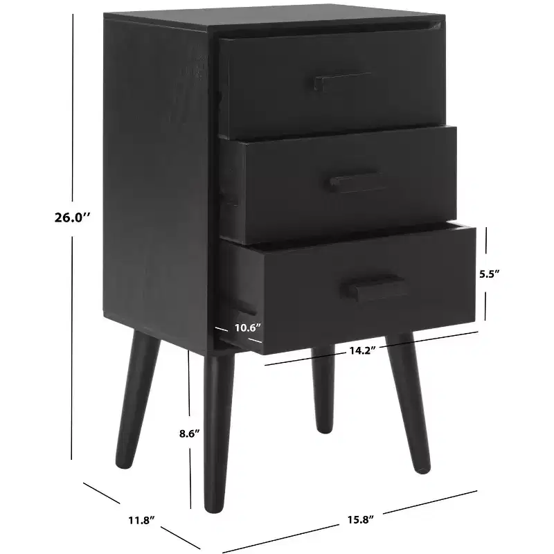 Pomona 3 Drawer Accent Table - CHS5700 - Safavieh