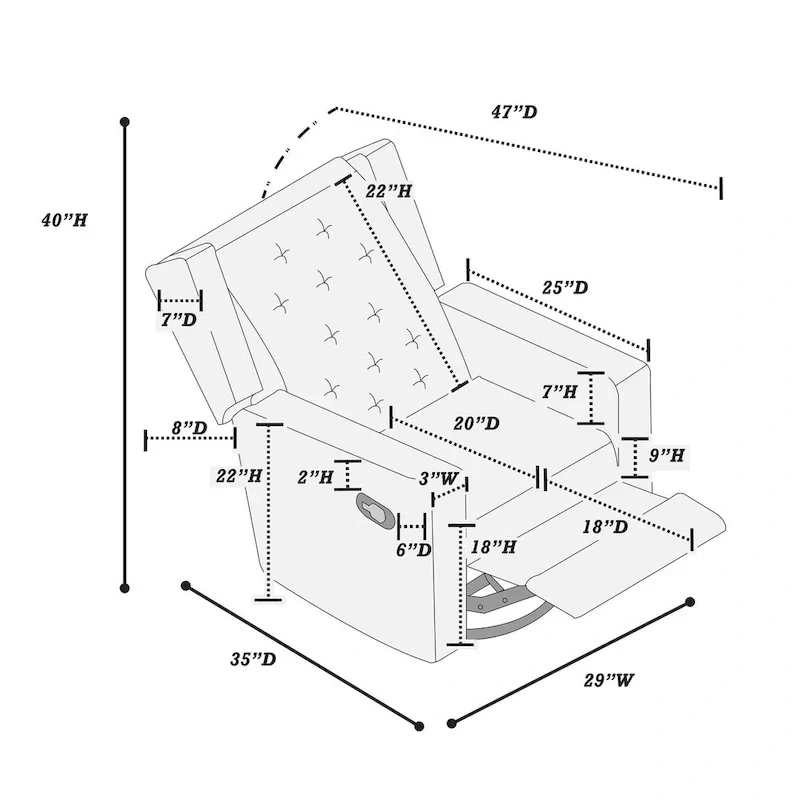 Poundex Swivel Glider