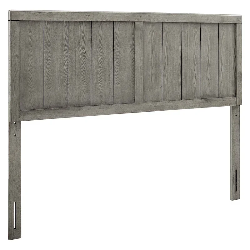 Widman Country Style Queen Size Grey Wooden Headboard
