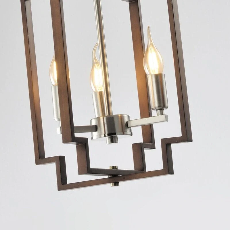 Maxax 3 - Light Chandelier with Wrought Iron Accents
