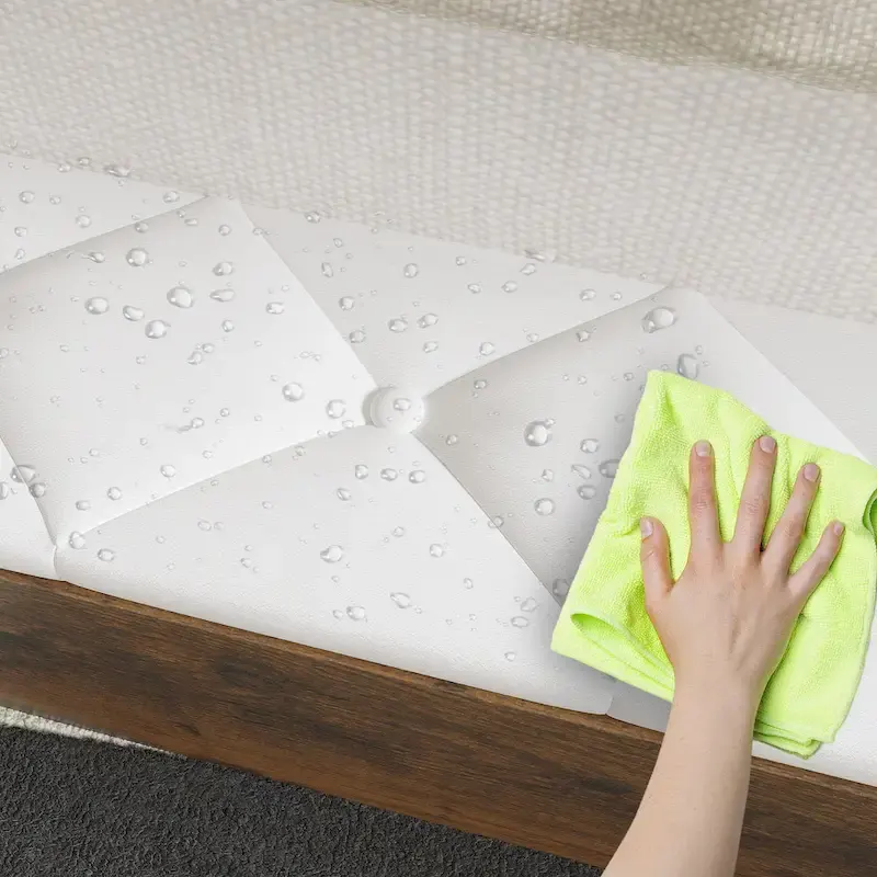 Queen/King Designer Bed Frame with LED Ambiance Lighting PU Leather