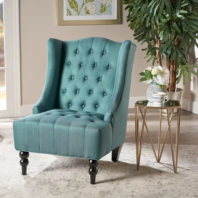 Christopher Knight Home Toddman Tufted High-Back Club Chair - 27.25 L x 33.75 W x 38.50 H