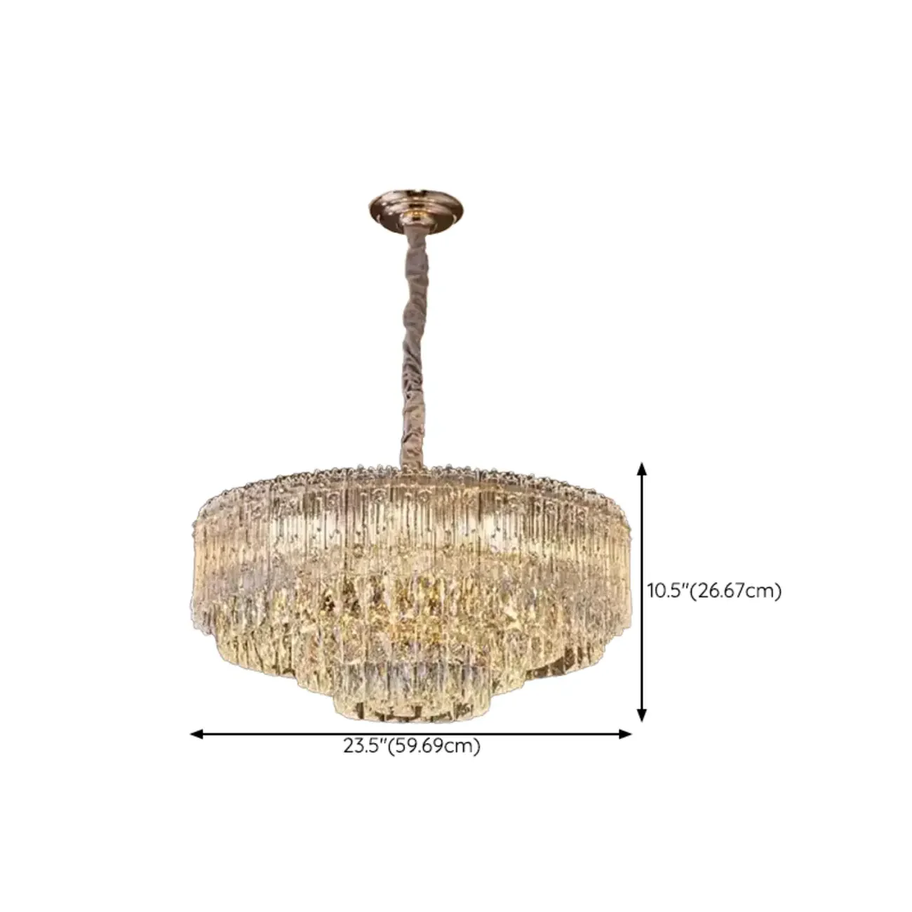 Adjustable Modern Luxury Crystal Chandelier with Multi-Tier