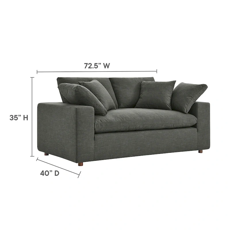 Commix Down Filled Overstuffed Loveseat - N/A