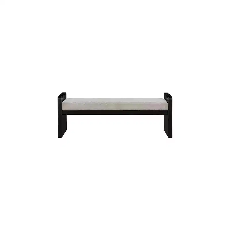 Meridian Furniture,Sonia Velour Fur Fabric Bench