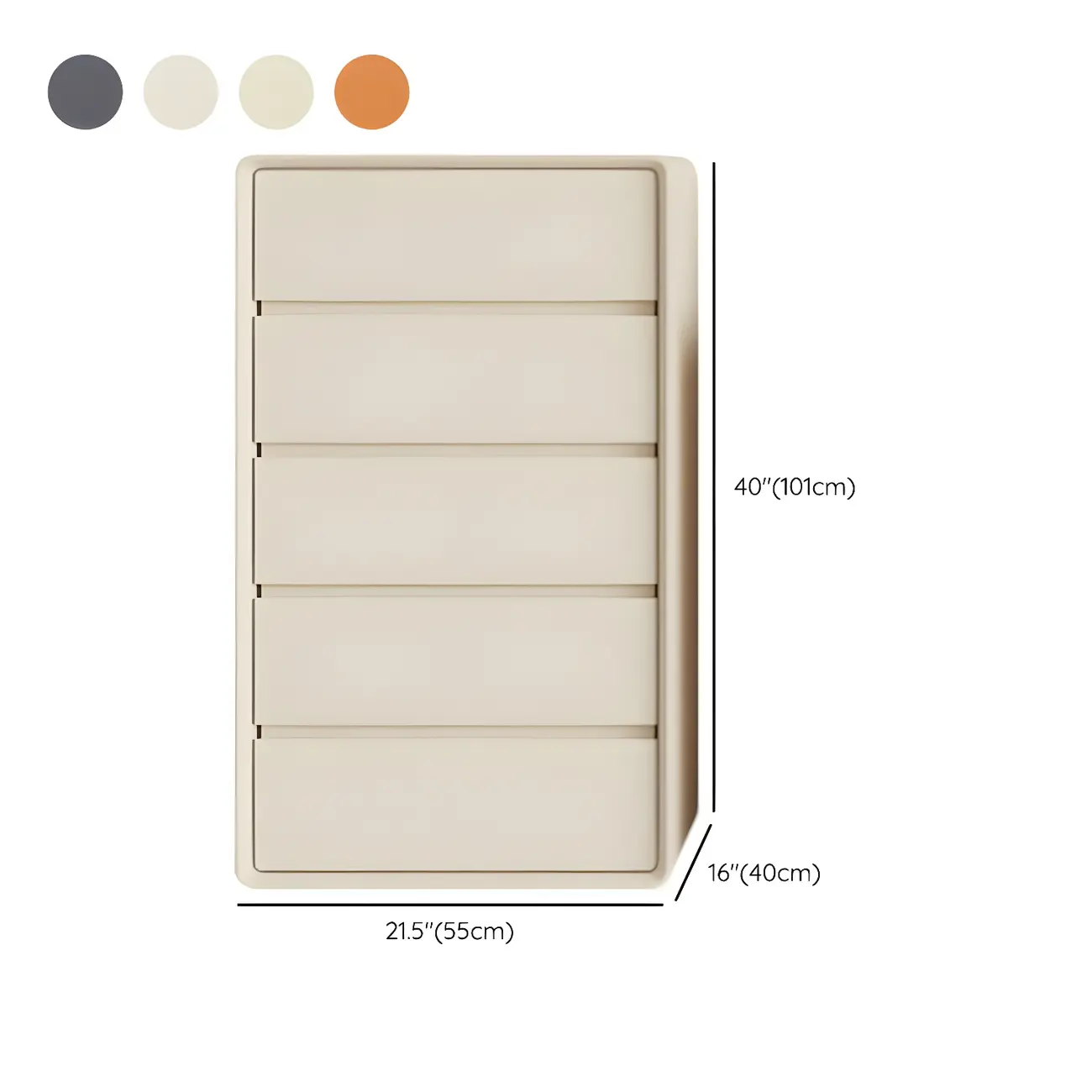 Classic Wooden Dressers in Beige with Soft Close Drawers