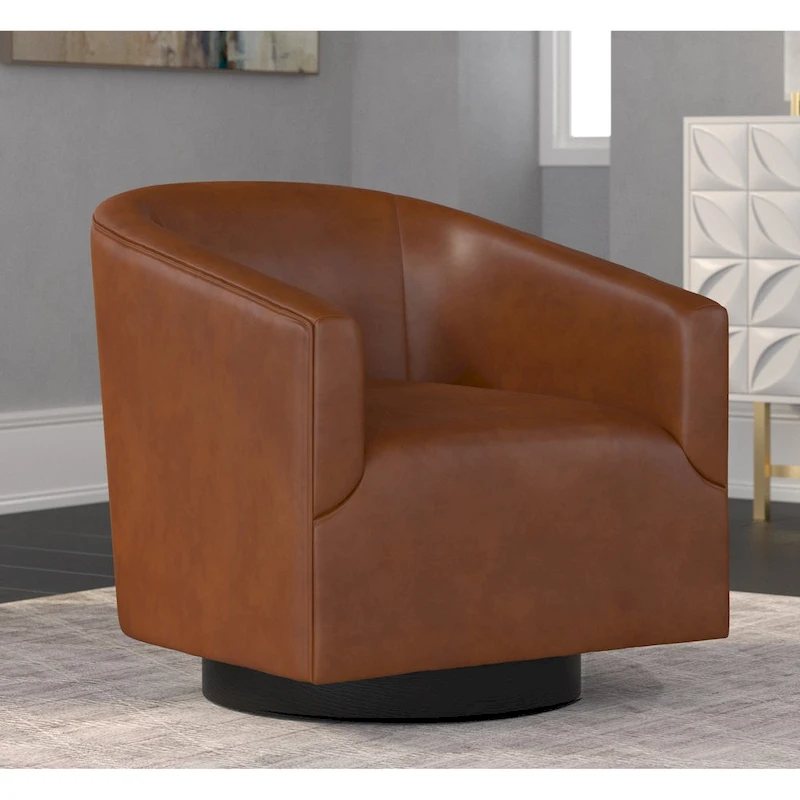 Gilbert Wood Base Swivel Chair by Greyson Living
