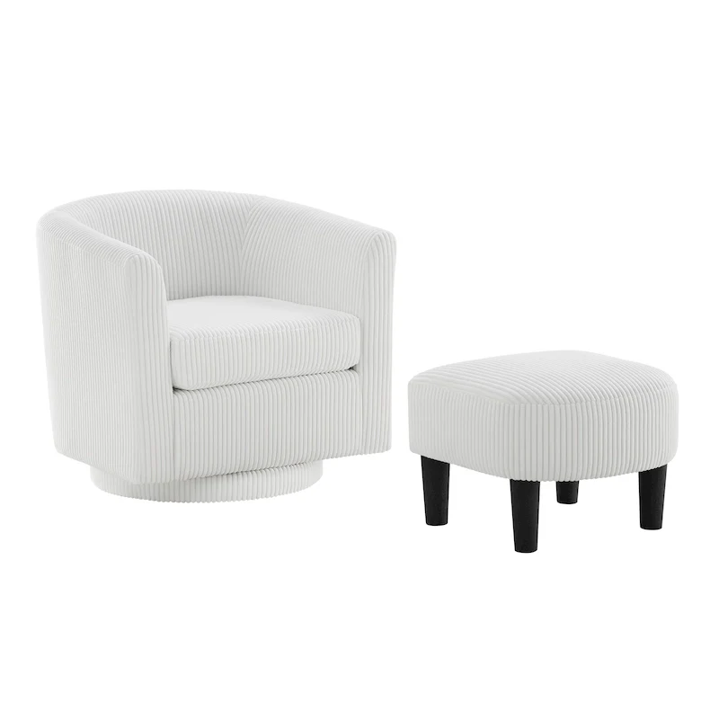 26.38 Swivel Arm Chair with Ottoman