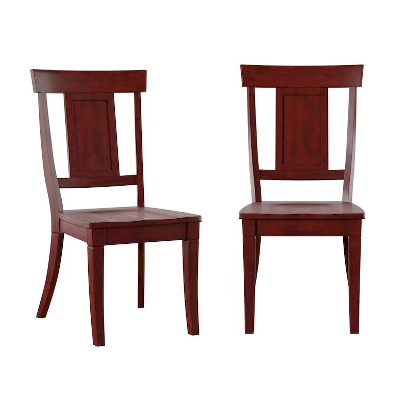 Ronda Panel Back Wood Dining Chairs (Set of 2)