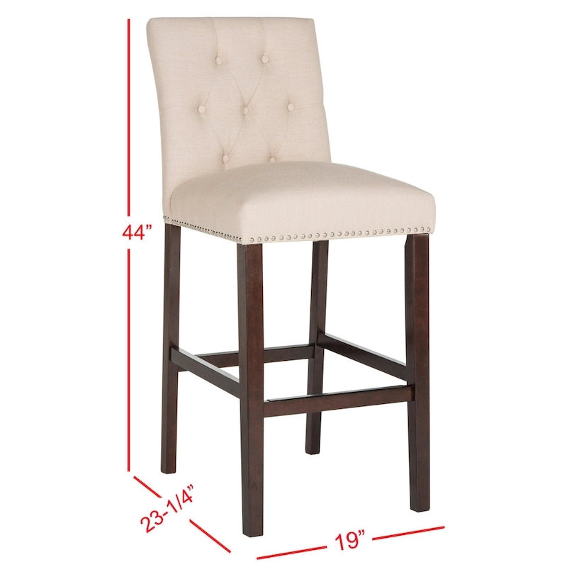 SAFAVIEH Jelka 31.5 Inch Bar Stool (Set of 2) - 19 x 20 x 44 - 19Wx23Dx44H