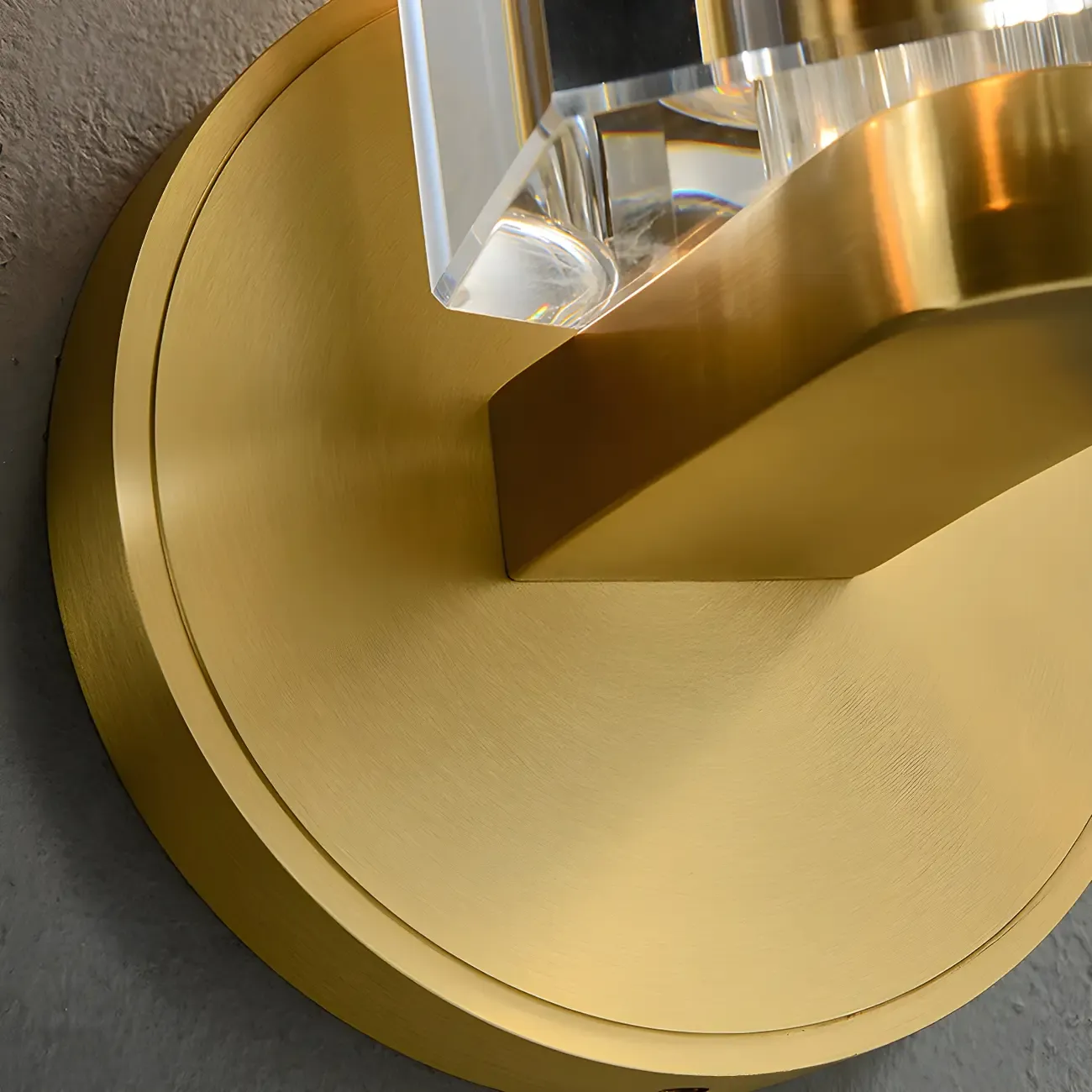 Mini Modern Elegant Gold Up Crystal Cylinder Vanity Light