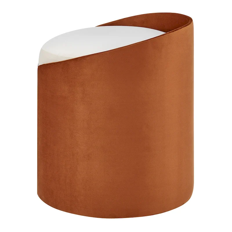 Vinda Velvet Fabric Ottoman