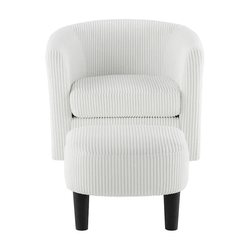 360° Swivel Accent Chair with Ottoman