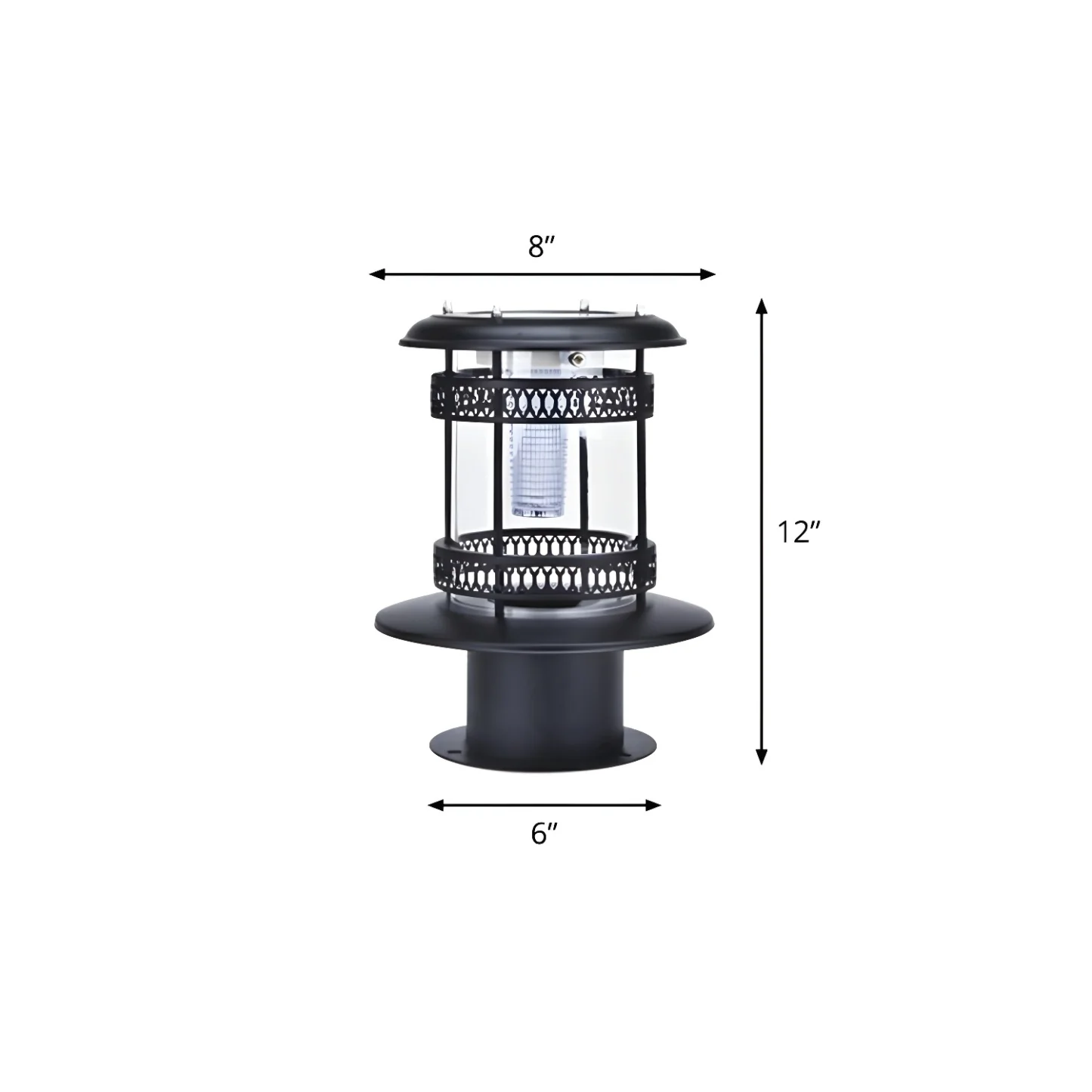 Cylinder Patio Solar Metal Landscape Lighting