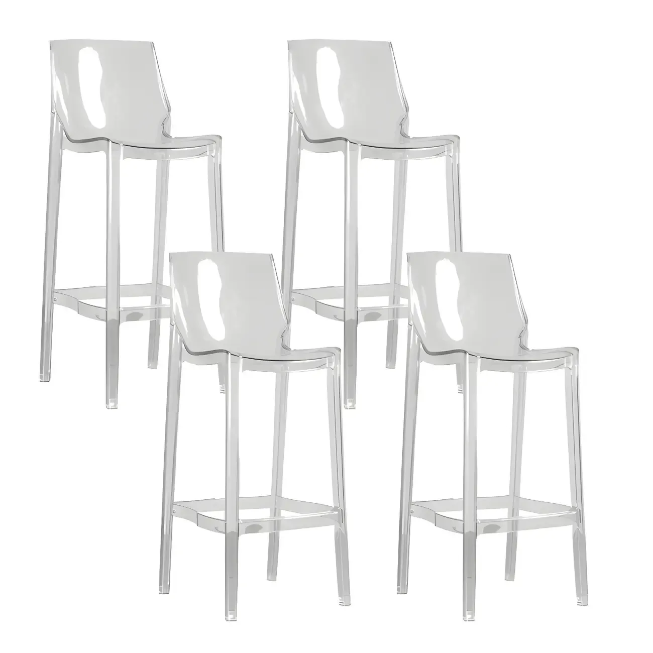 Modern Acrylic Vibrant Durable Colourful Sleek Bar Stool