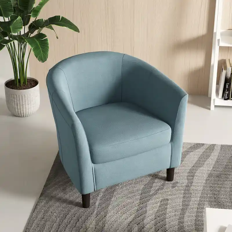 Modern Barrel Accent Chairs Cozy Armchair Club Chair