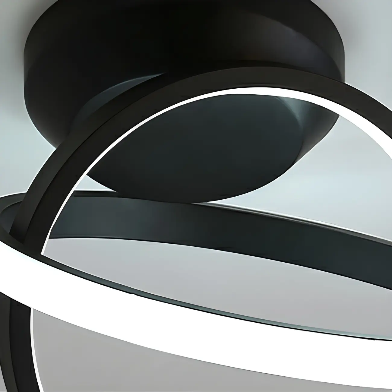 Mini Cross Ring Hallway Dimmable Semi Flush LED Ceiling Light