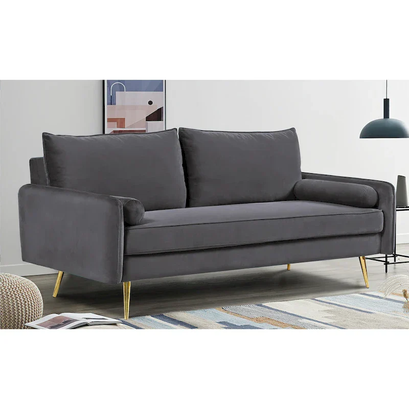 Villeda 70W Polyester Square Arms Sofa
