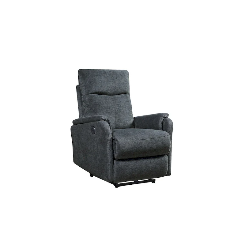Blue Power Recliner with USB Charger