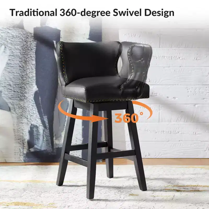 Johannes Swivel Bar & Counter Stool Set of 2|HULALA HOME