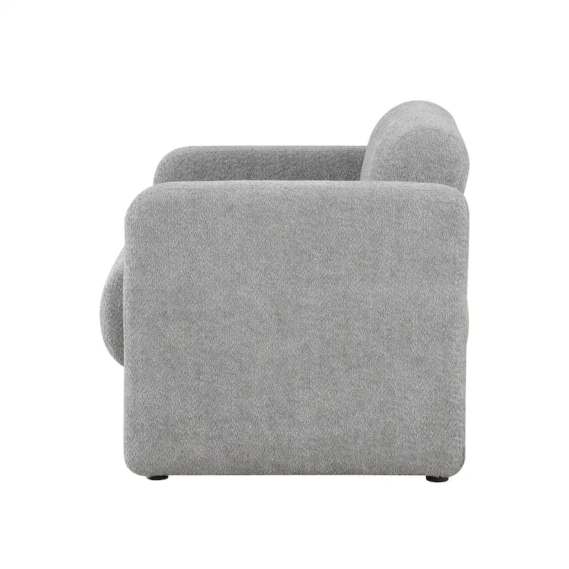 Freesia Modern Boucle Fabric Accent Chair with Arms, Upholstered Single Sofa Chair by Furniture of America